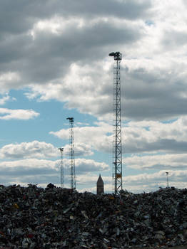 City Hall in Trash