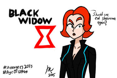 Black Widow in Avengers: Age of Ultron artwork