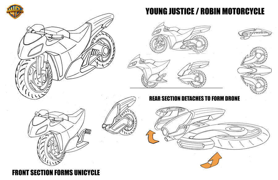 Young Justice Robin's Motorcycle by alexanderkubalsky on DeviantArt