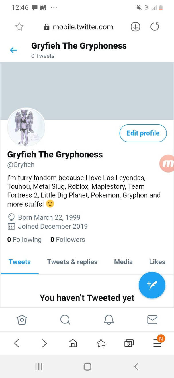 My Twitter Account D By Gryfieh Gryphoness On Deviantart