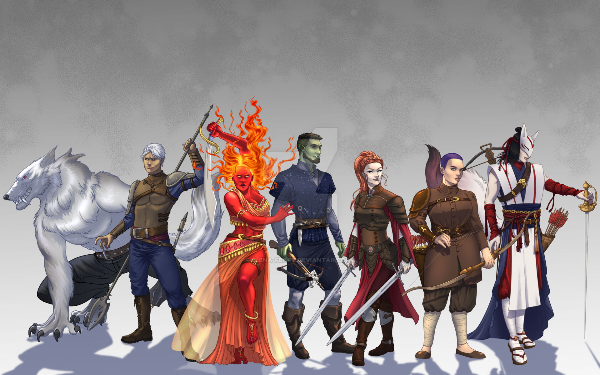 All together - Commission by Elena-FeArt on DeviantArt