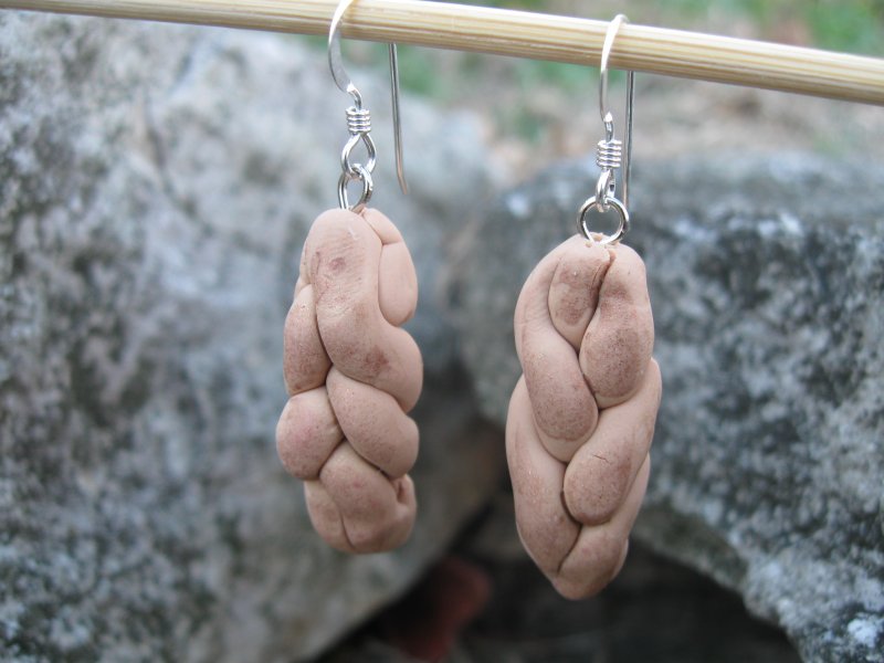 Jewish Challah Clay Earrings