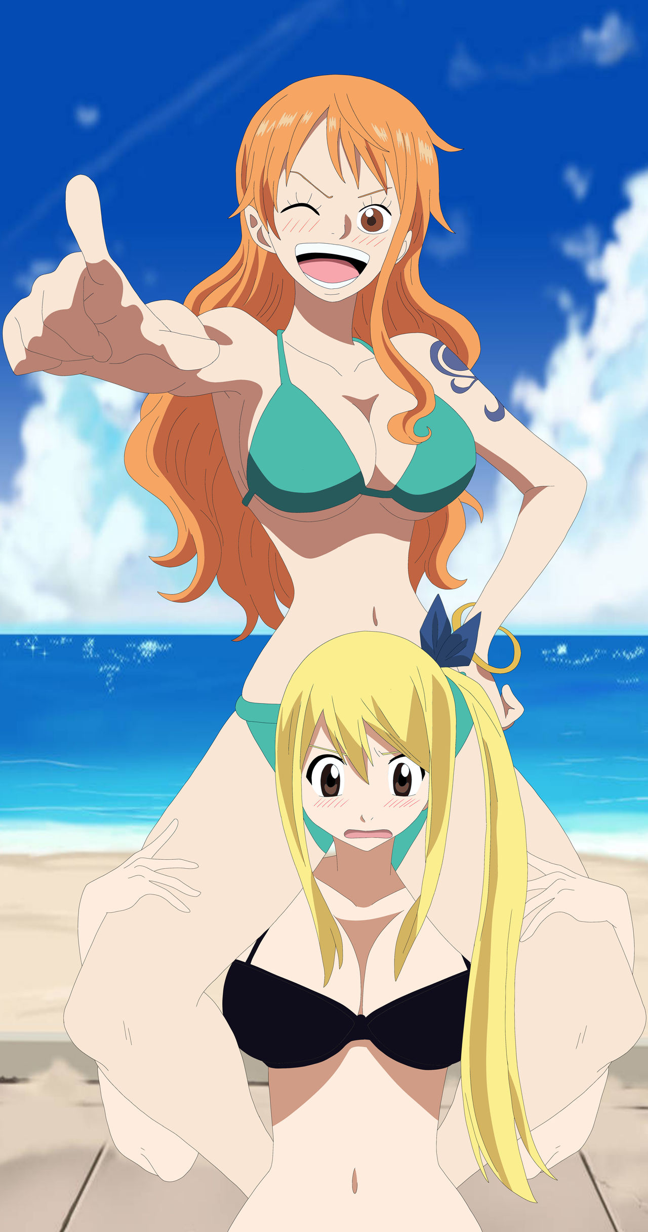 Nami And Lucy Heartfilia A Walk On The Beach By Rogue9393 On DeviantArt nami-and-lucy-heartfilia-a-walk-on-the-beach-by-rogue9393-on-deviantart
