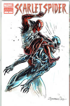 Scarlet Spider VS Venom Sketch cover