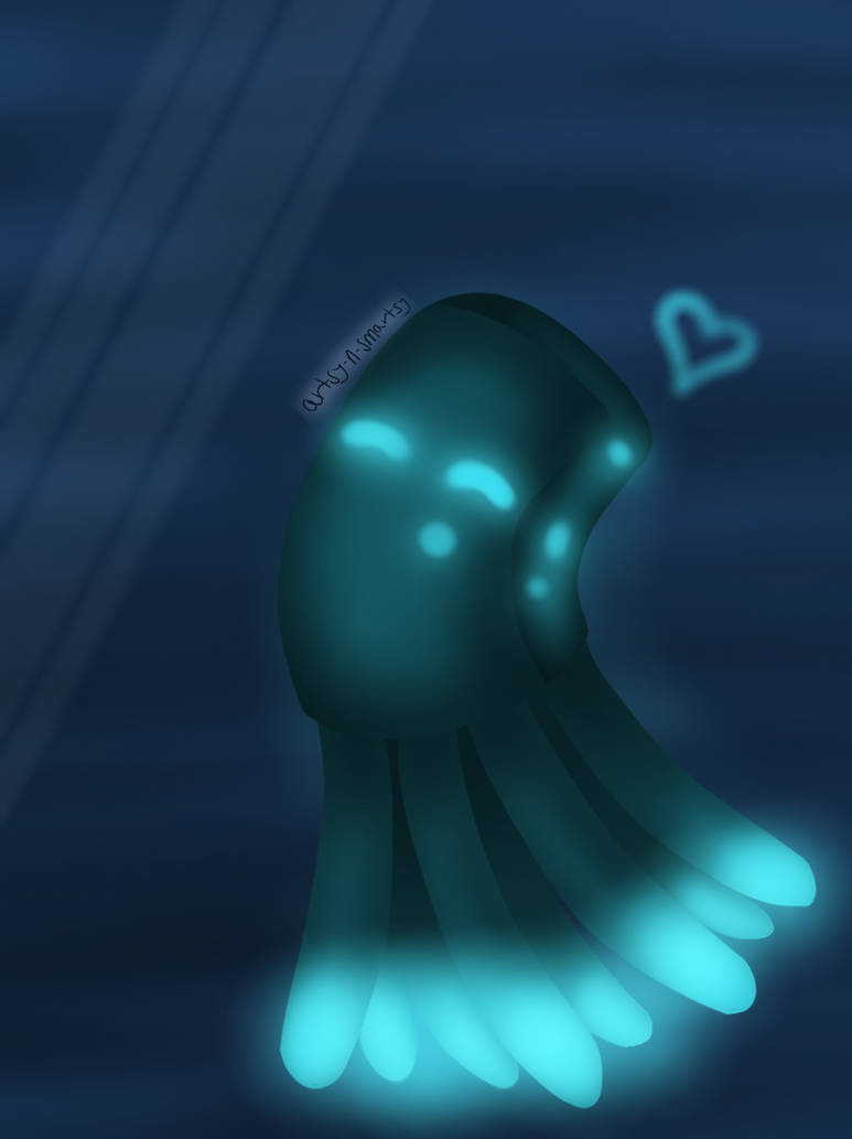 Glow Squid by artsy-n-smartsy on DeviantArt