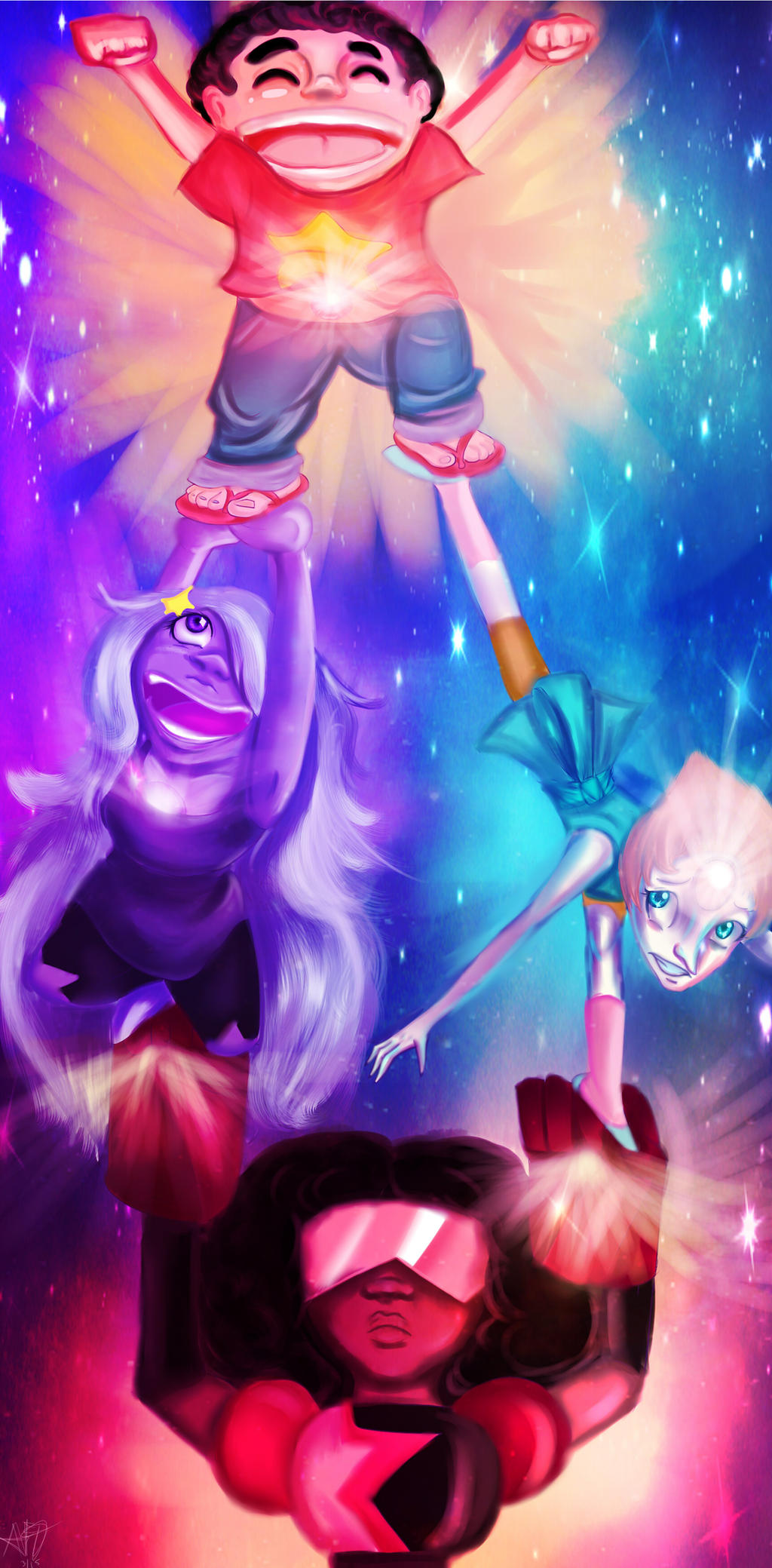 We are the Crystal Gems by Checker-Bee