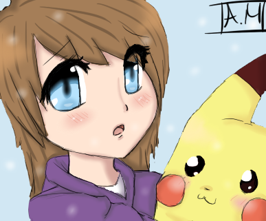 My Oc, with pikachu