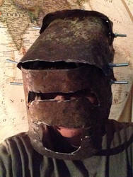 Wearing the Rust Helmet