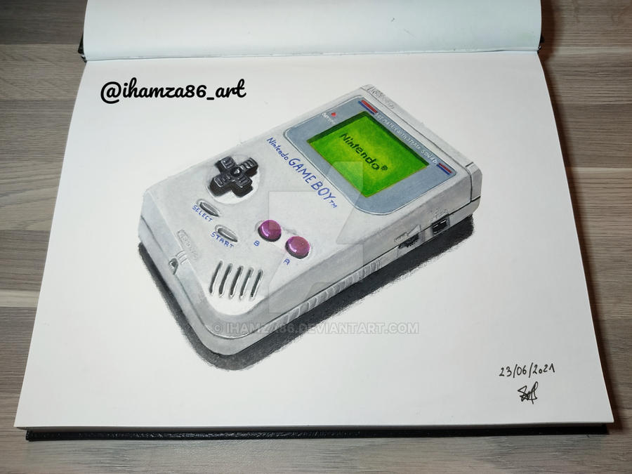 Realistic original Nintendo GameBoy drawing by ihamza86 on DeviantArt