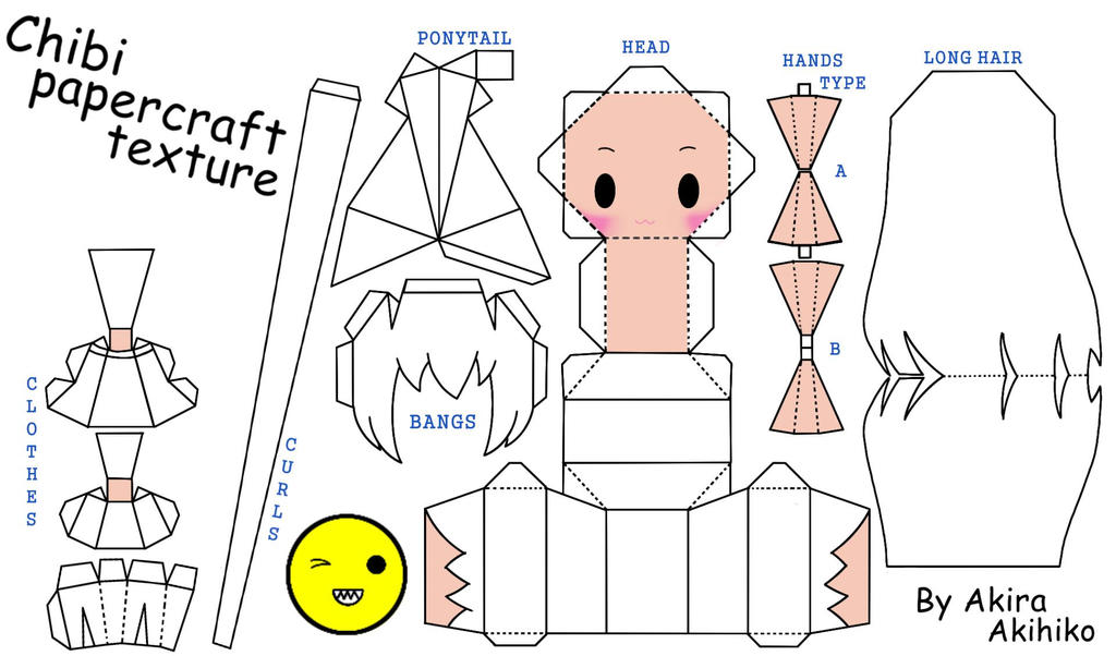 Chibi Papercraft Texture by dragonofyoru on DeviantArt