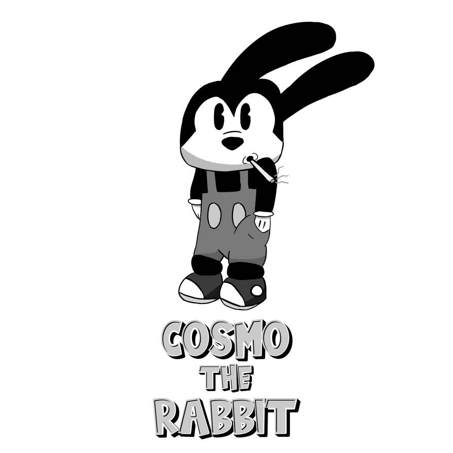 Cosmo The Rabbit BW by matthewcrossley on DeviantArt
