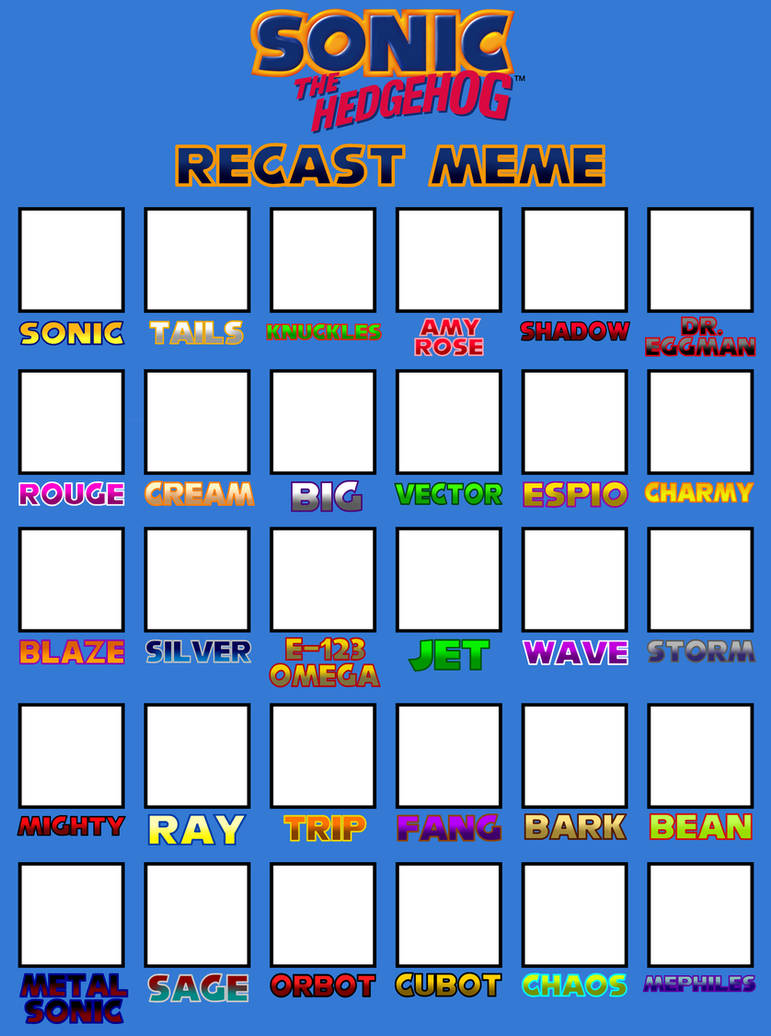 Recast Deviantart Base Joshua's Sonic Recast Meme Template by JoshuaTeam500 on DeviantArt
