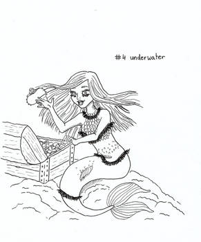 Inktober 2017 #4 underwater - Ooh! Shiny!