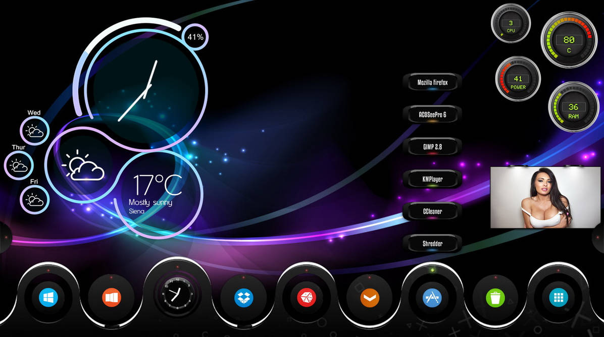My Modern Desktop with xwidget by Jimking on DeviantArt