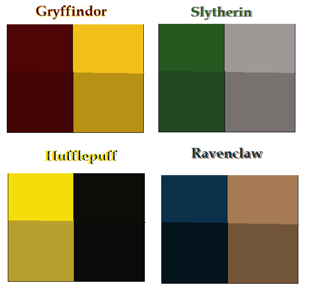 Hogwarts House colors base