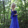 Forest lady - long blue dress - stock