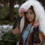 Skadi - goddess of winter and hunt-  stock