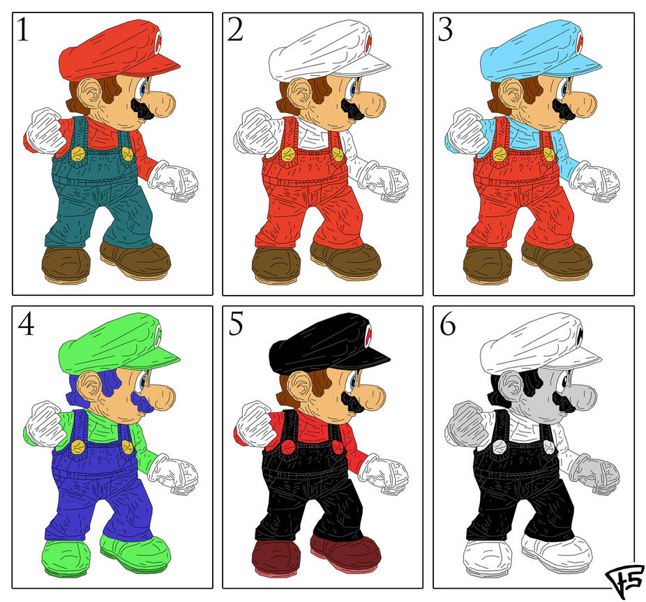 Mario Colors by Brainstorm-bw-style on DeviantArt