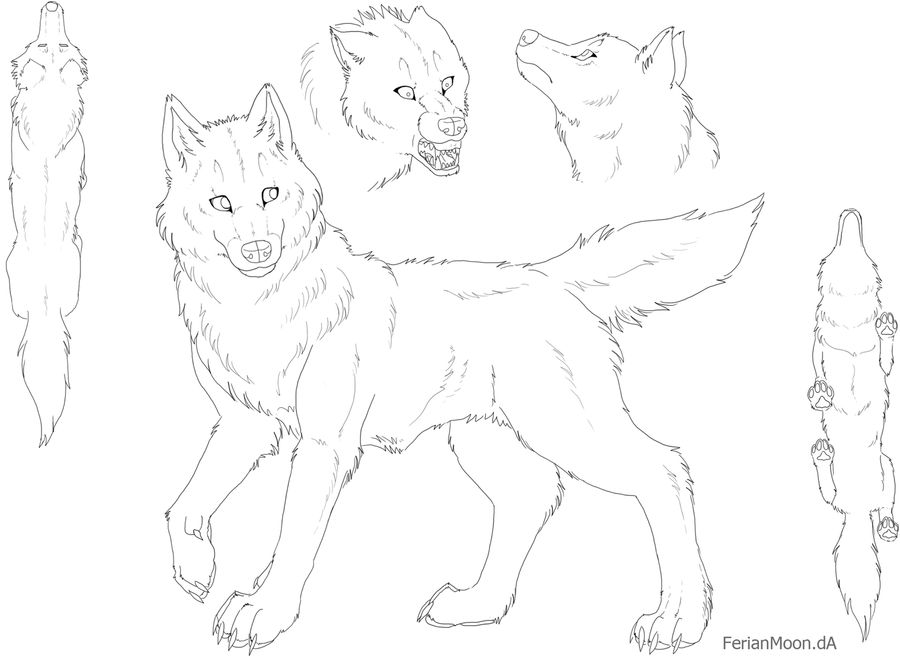 Free Feral Canine Ref Sheet by FerianMoon