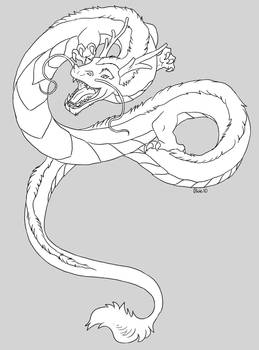 Free Dragon Lineart