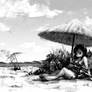 On a beach