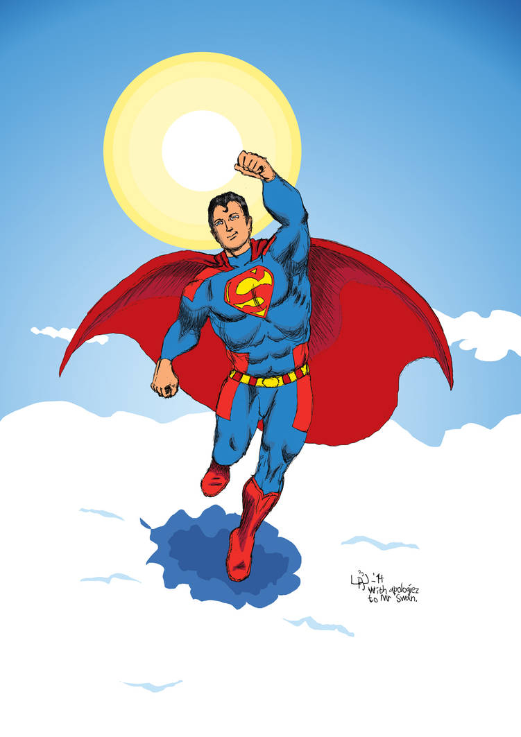 Superman redesign, in colour. by Predabot