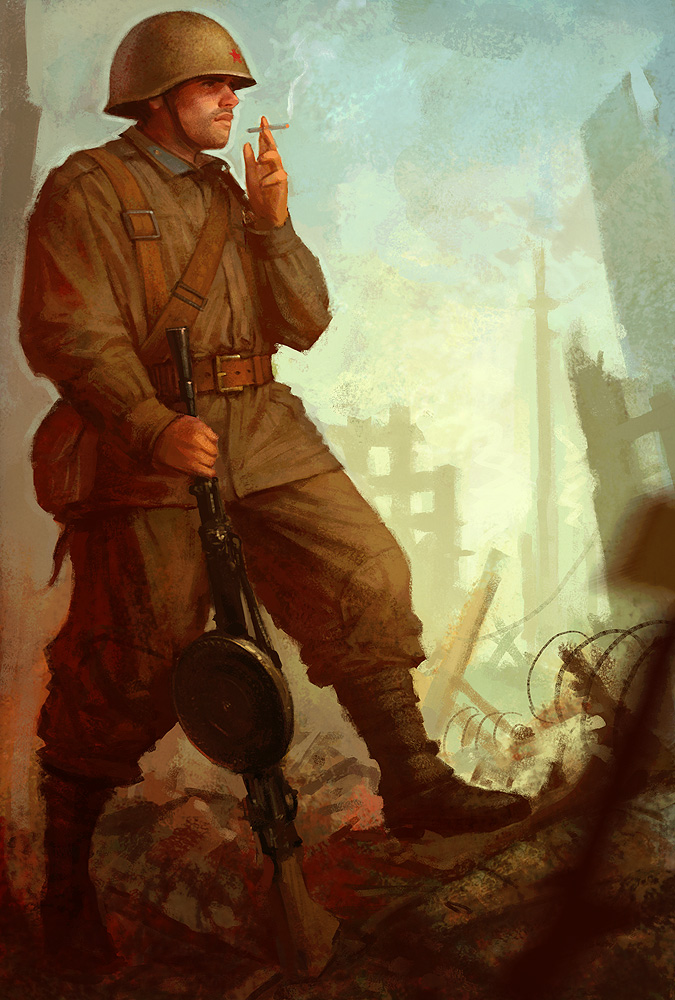 Soviet machinegunner