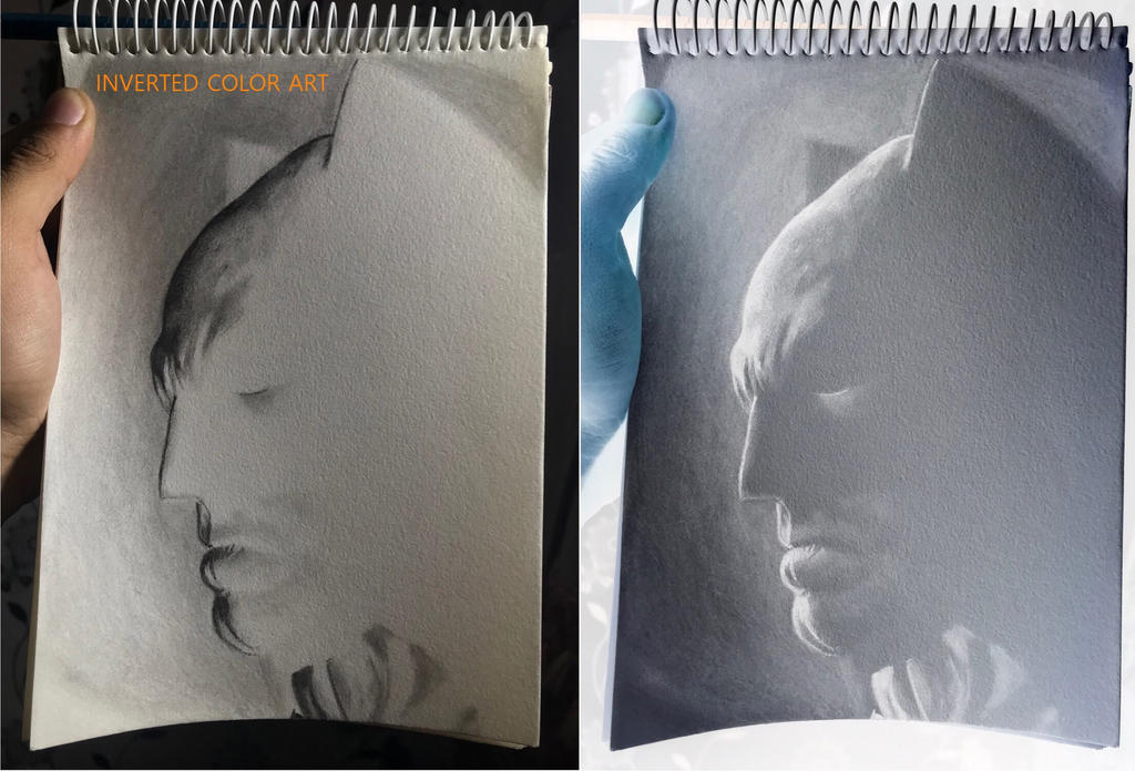 Batman negative/inverted color art by Himanshu69 on DeviantArt