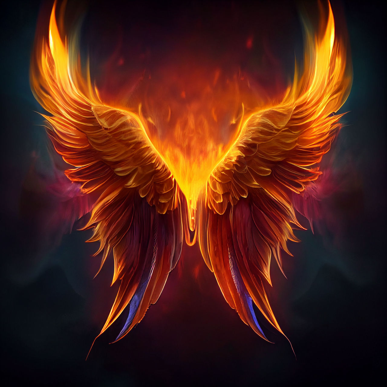 Flaming angel wings version 1 by PM-Artistic on DeviantArt