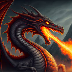 Mashup No. 6 Flaming and fire breathing dragon