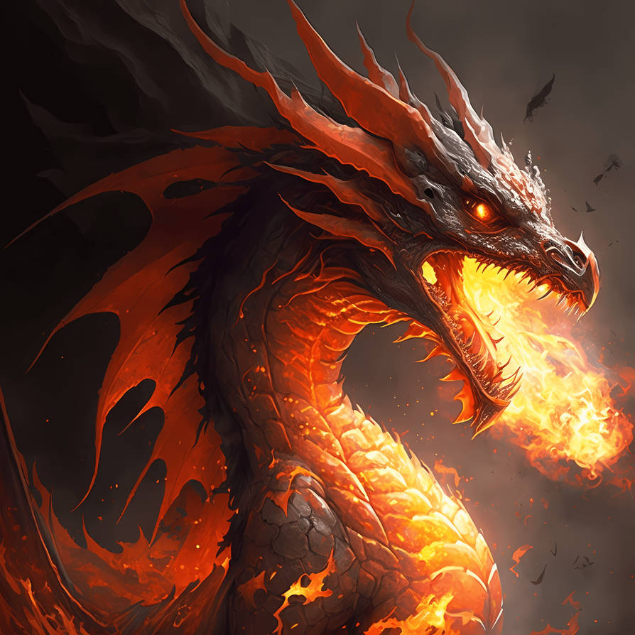 Fire Breathing Dragon Version 1 By PM Artistic On DeviantArt