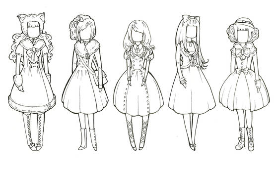 Winter Lolita Sketches 2