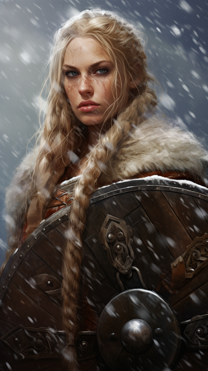 Premium AI Image  Shieldmaidens of the North A Trio of Graceful Viking  Warriors Unite