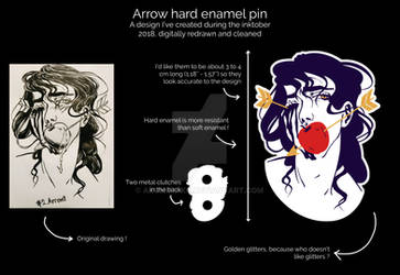 ARROW enamel pin kickstarter