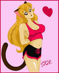 Pink Heart Catgirl