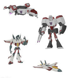 Toon Megatron N Starscream