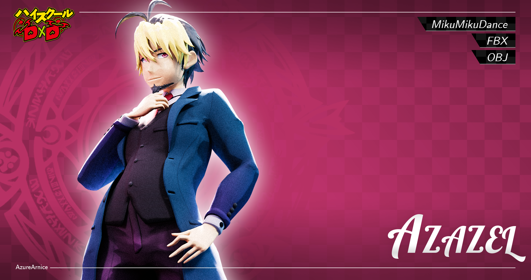 Highschool DxD - Azazel MMD Model by AzureArnice on DeviantArt