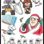 WALL.E Christmas doodles