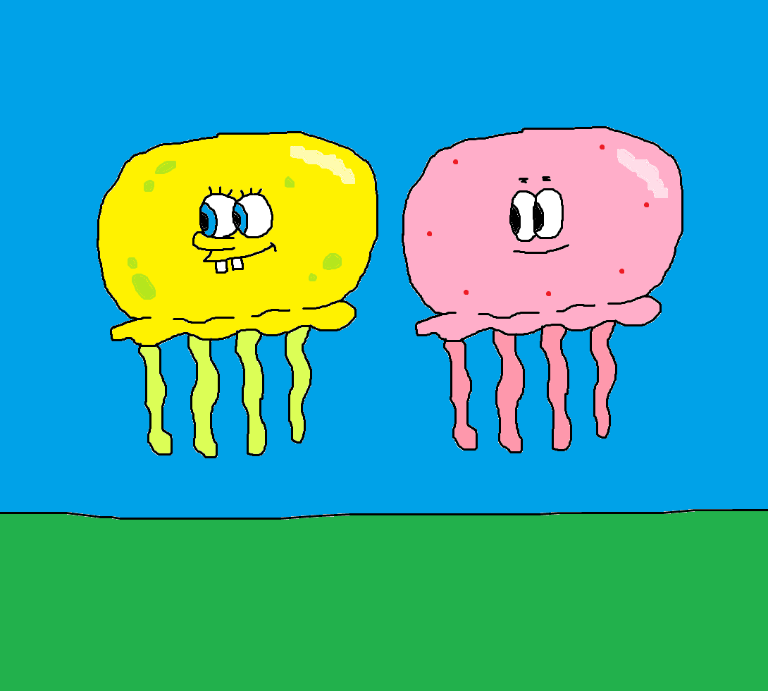 Jellyfish SpongeBob and Patrick by ConnerGarczynski2003 on DeviantArt