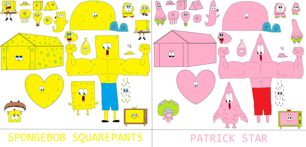 SpongeBob and Patrick's Transformation Sheet by ConnerGarczynski2003 on