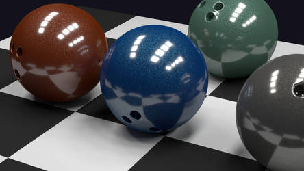 Sparkly Bowling Balls (texture experiment)