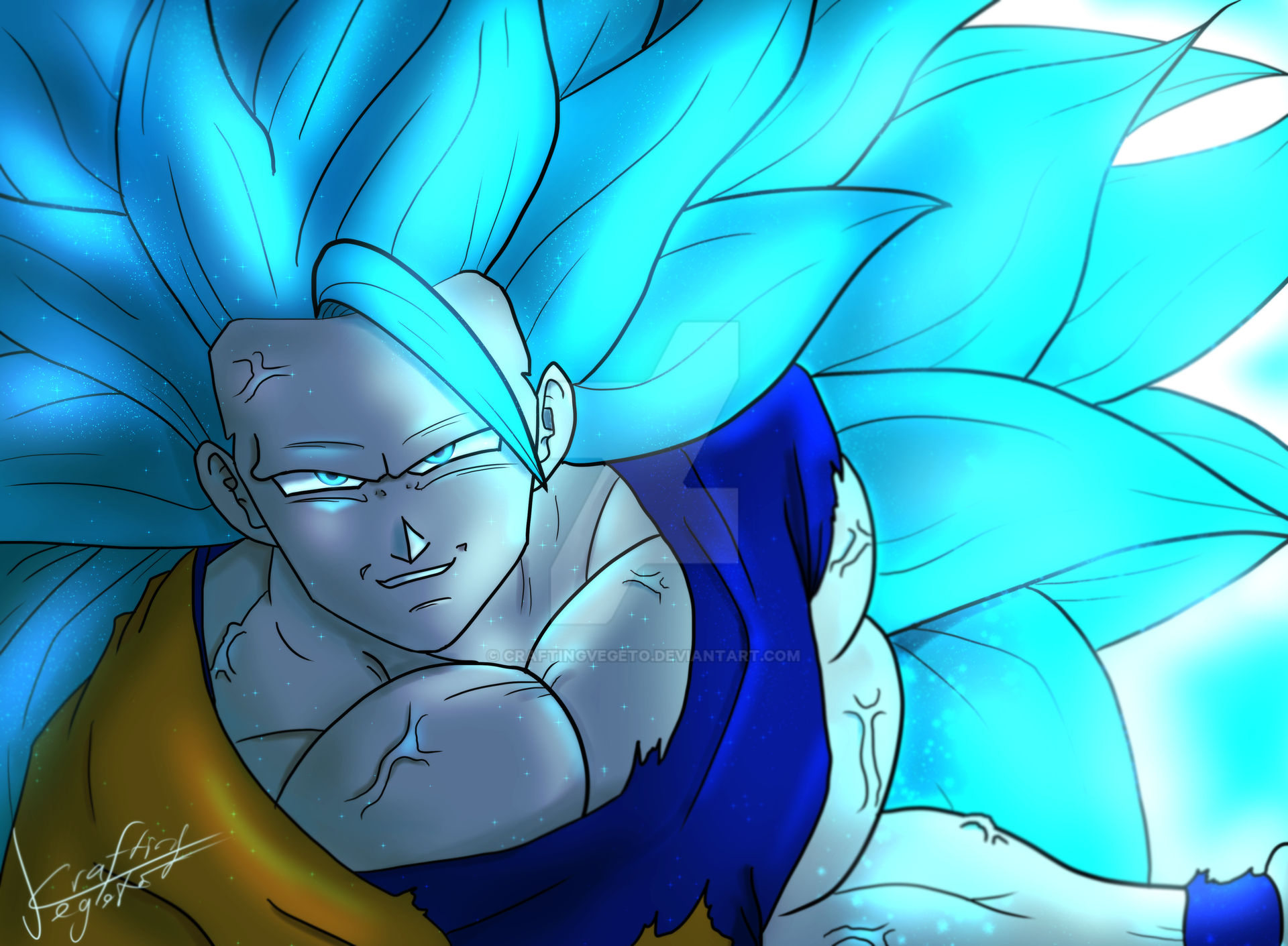 Goku Ssj Blue 3 by Flowerkelly on DeviantArt