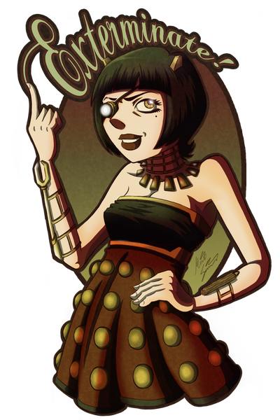 Lady Dalek (A steampunkish Doctor Who fanart)