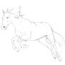 Leaping Horse Lineart