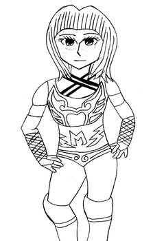 Lineart  CMLL Marcela