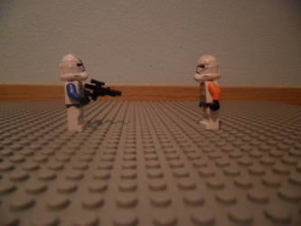 Lego dudes fightin