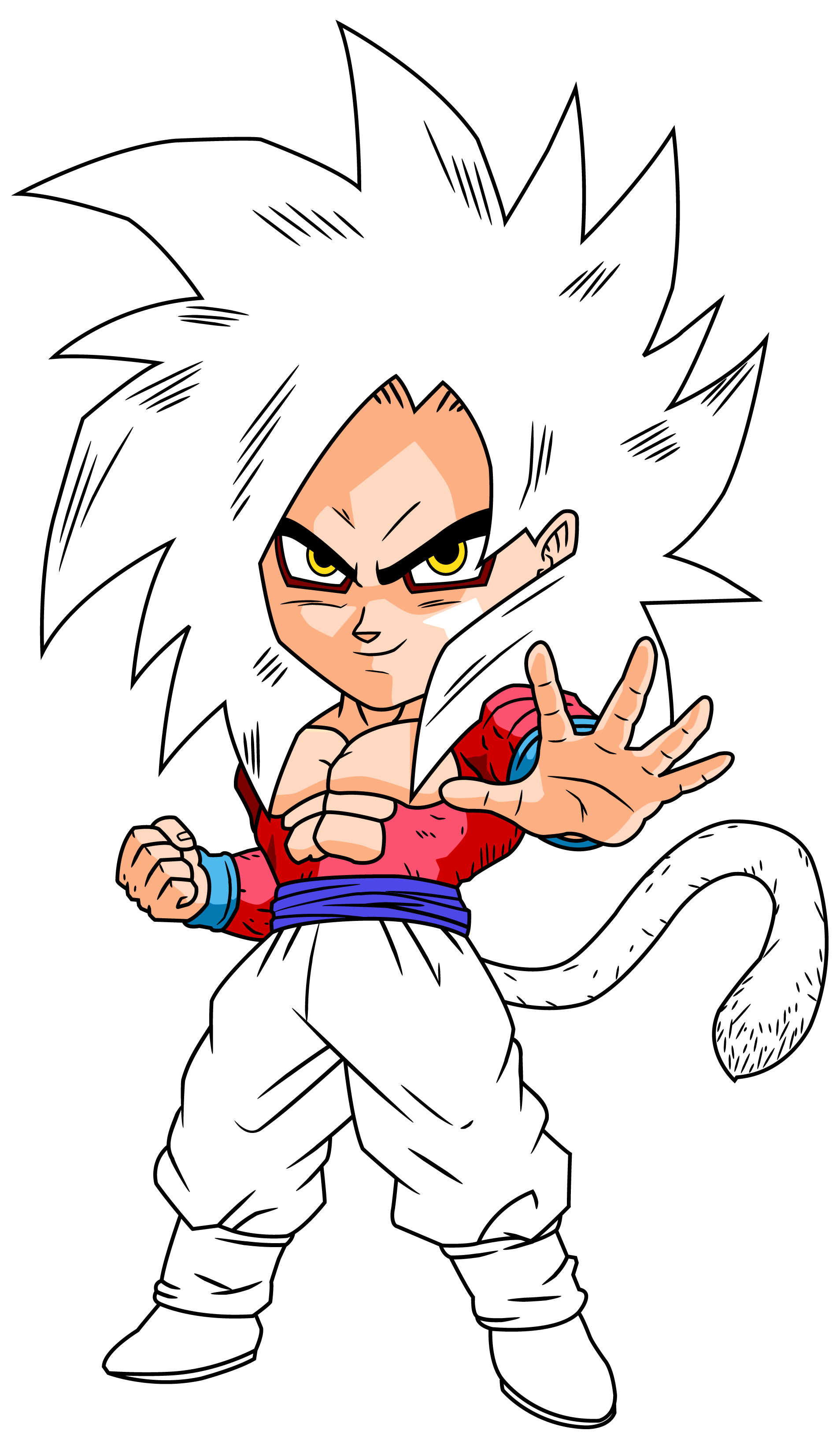 gogeta ssj4 chibi lineart by maffo1989 on DeviantArt