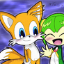 Art trade: Cosmo and Tails