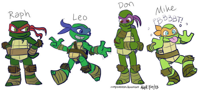 More Chibi Turtle Sketches