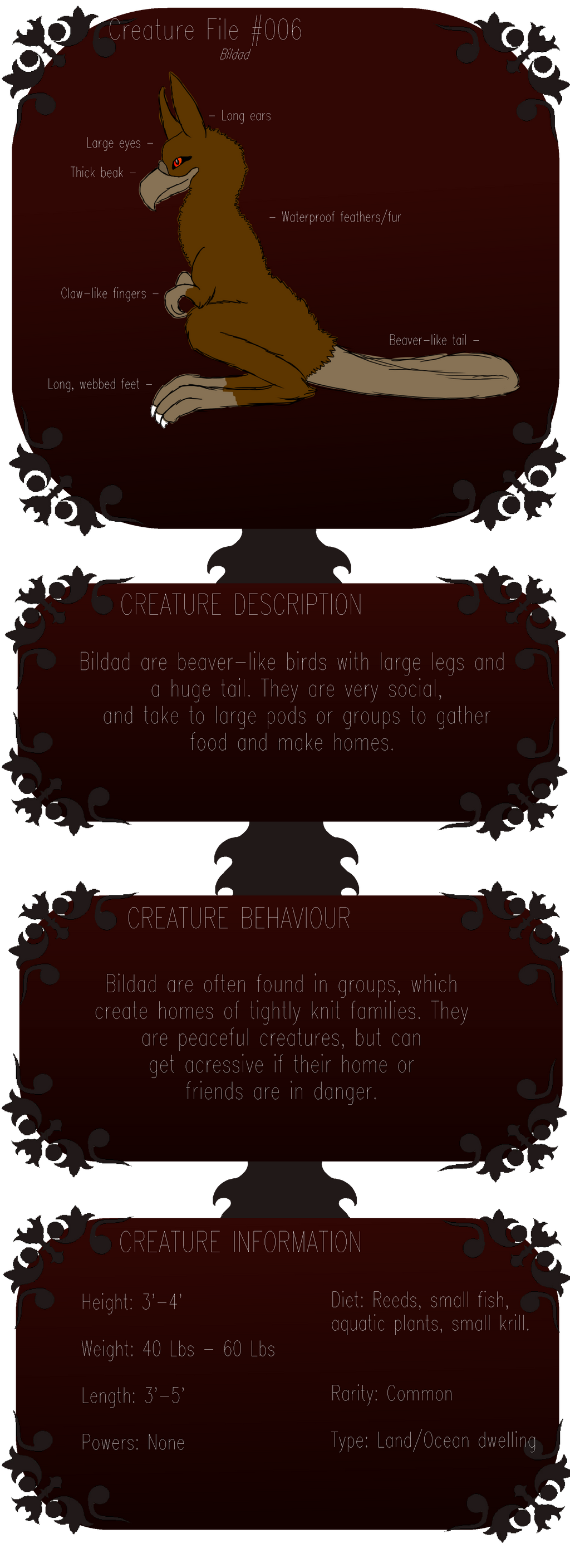 Creature File -- Bildad by AchievementHuntress on DeviantArt